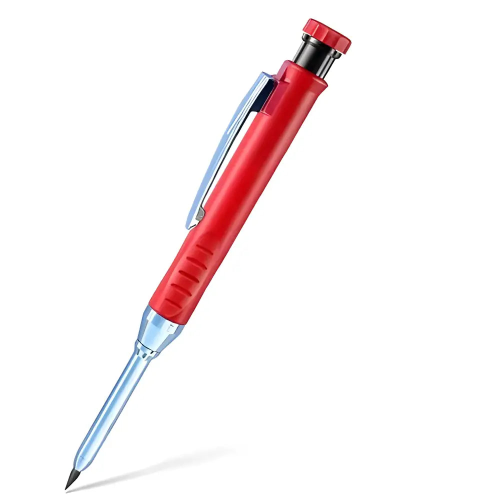 Red mechanical pencil with pocket clip from the Solid Carpenter Mechanical line