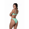Solid Cute Bandeau Bikini Set with Adjustable Fit - Estalios