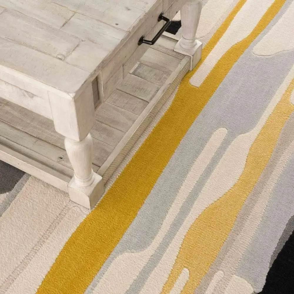 Southfields Mustard Area Rug for Kids and Playful Spaces - Home Decor