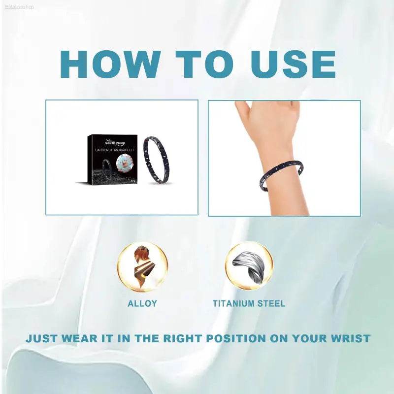 Southmoon Titanium Steel Bracelet Stylish Sports Gym Accessory - Estalios