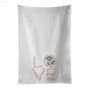 Spark Up Your Kitchen with LOVE Floral Dog Tea Towel - Estalios