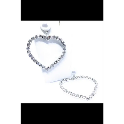 Heart-shaped diamond drop earrings from Sparkle On, perfect for your heart’s desire