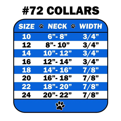 Dog collar size chart for Sparkle Pet Collar to fit your pet’s neck, view cart