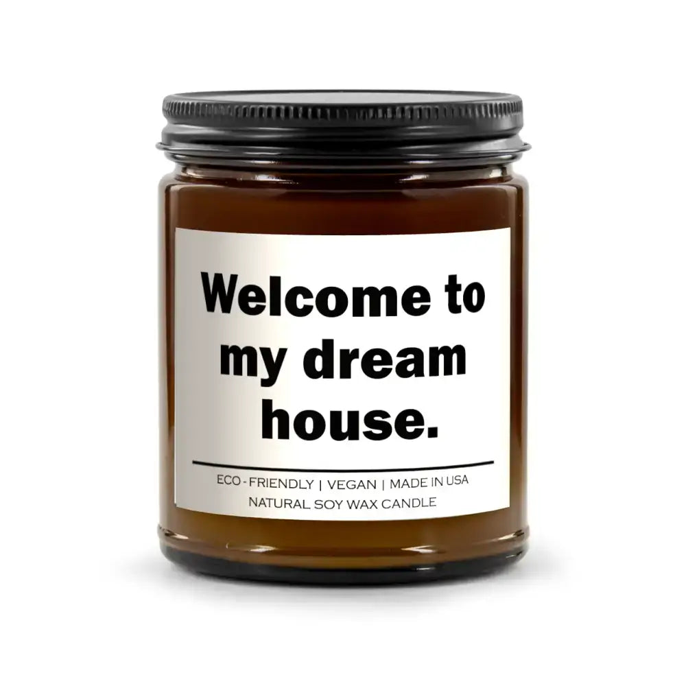 Scented Spiced Pumpkin Ginger Dream House Candle in a stylish brown glass jar