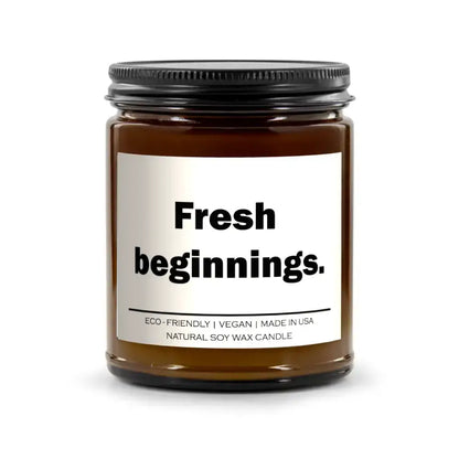 Brown jar candle with black lid, Spiced Pumpkin Ginger Fresh Beginnings Candle