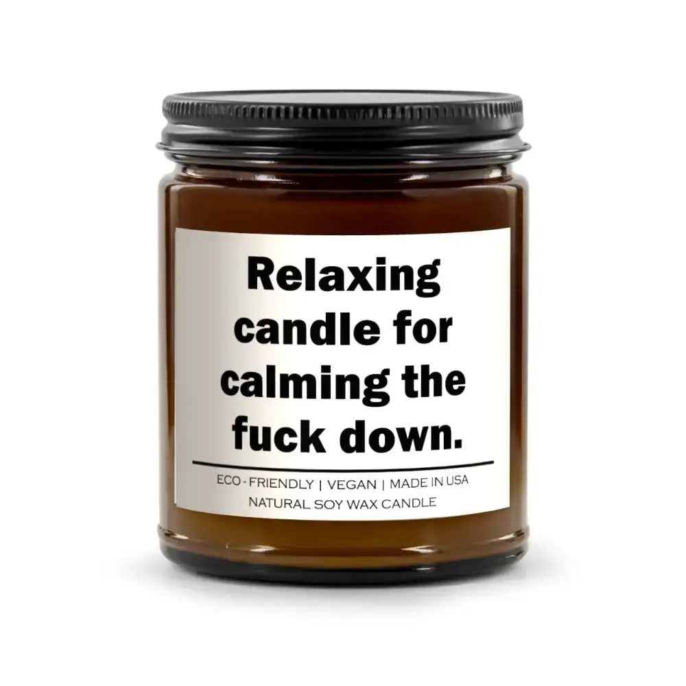 Relaxing Spiced Pumpkin Ginger LOL Candle with a funny label for cozy vibes