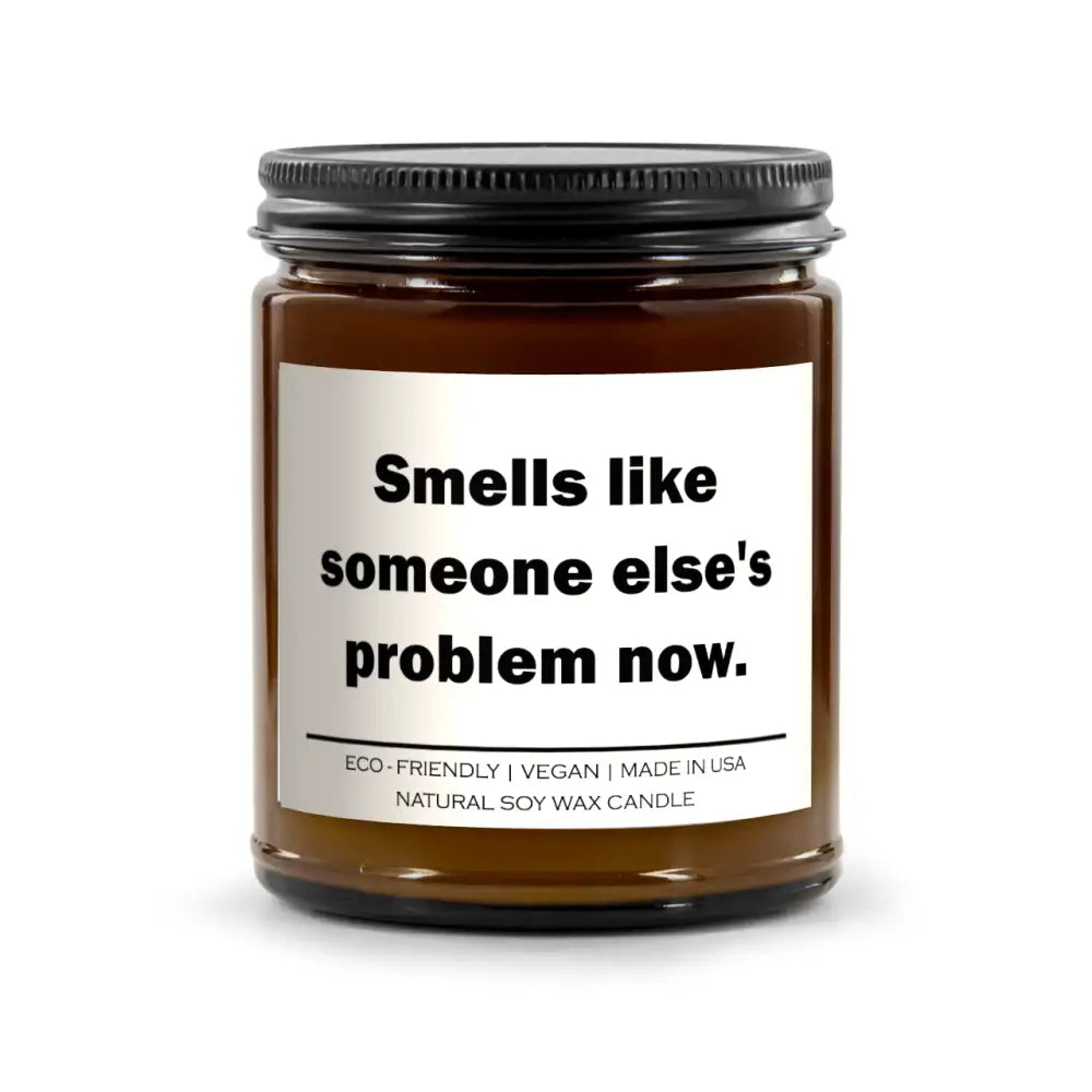 Scented Spiced Pumpkin Ginger Soy Candle with a funny label for cozy vibes