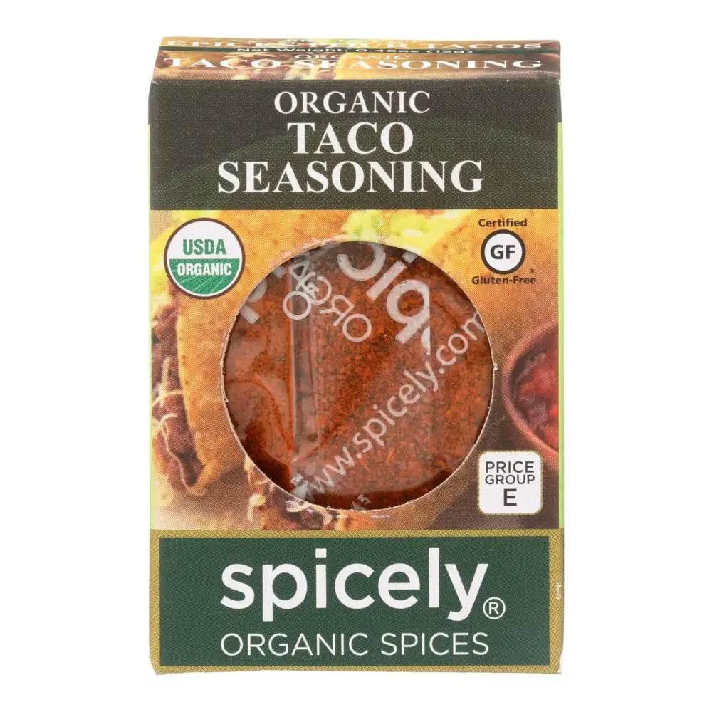 Spicely Organics Organic Taco Seasoning Case of 6 0.45 Oz - Estalios