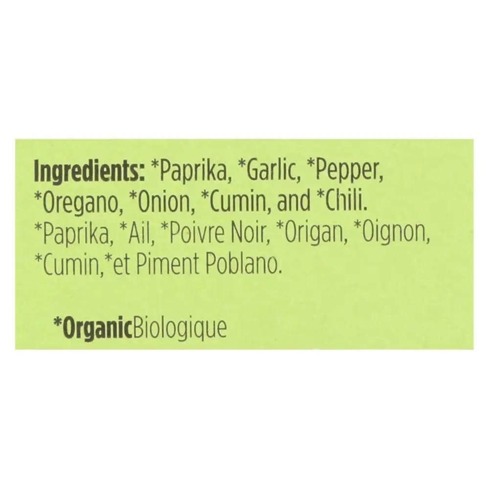 Spicely Organics Organic Taco Seasoning Case of 6 0.45 Oz - Estalios