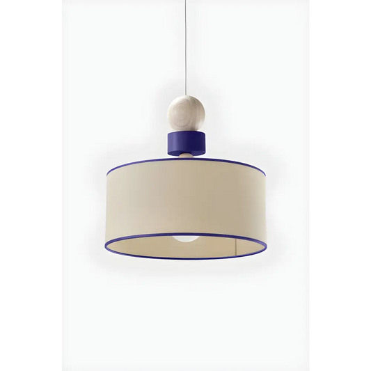 Hanging drum shade of the Spiedino Pendant Lamp in stylish Italian design