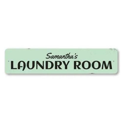 Splash into Freshness with Mint Green Laundry Room Sign - Estalios