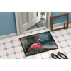 Splashy Flamingo Watercolor Doormat: Welcome Happiness! Bring a Vibrant Splash of Color and Whimsical Charm to your Doorstep with our Flamingo Watercolor Doormat - Estalios