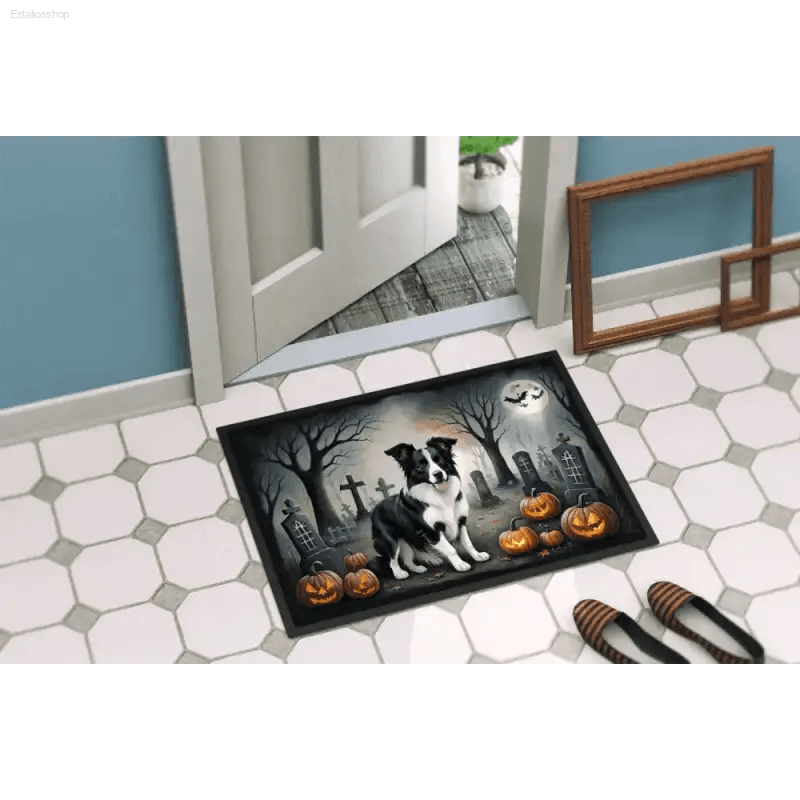 Spooktacular Doggy Doormat: Halloween Howls Await! Get Ready for Halloween with this Awesome Dog Doormat! It's - Estalios