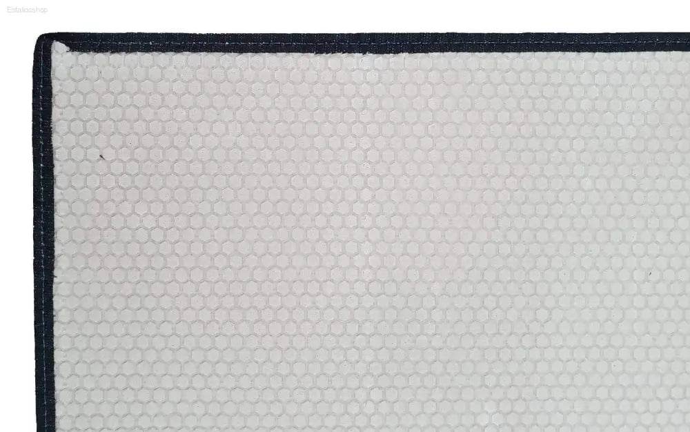 Air filter with honeycomb pattern.