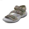 Sports Sandals With Printed Velcro Plus Size Women's Shoes - Estalios