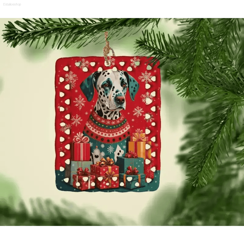 Spotted Holiday Hounds: Dalmatian Ornament Delight! Dalmatian Christmas Ornament. Spread Holiday Cheer with our Charming Dalmatian Christmas Ornament. this Delightful - Estalios