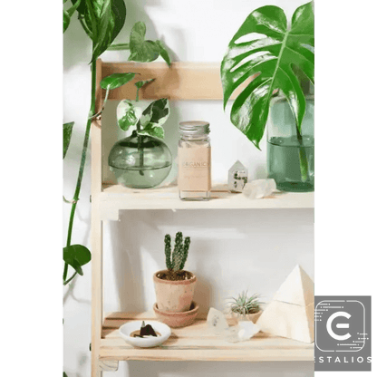 Stylish Square Glass Jar with Metal Lid for Dry Shampoo - Estalios