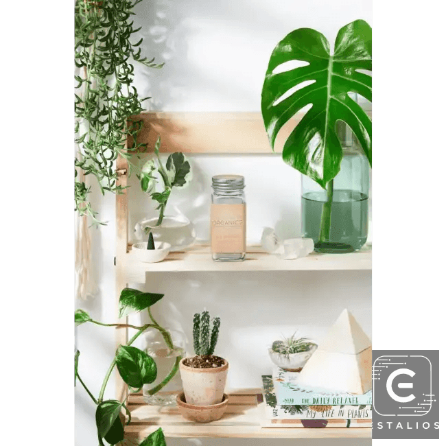 Stylish Square Glass Jar with Metal Lid for Dry Shampoo - Estalios