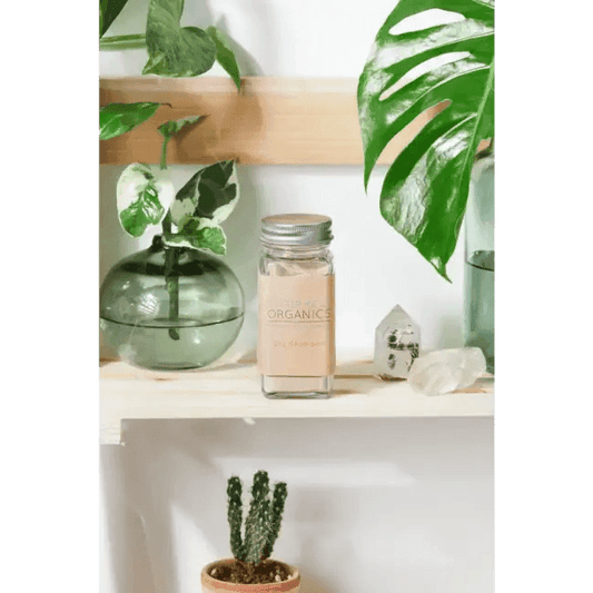 Stylish Square Glass Jar with Metal Lid for Dry Shampoo - Estalios