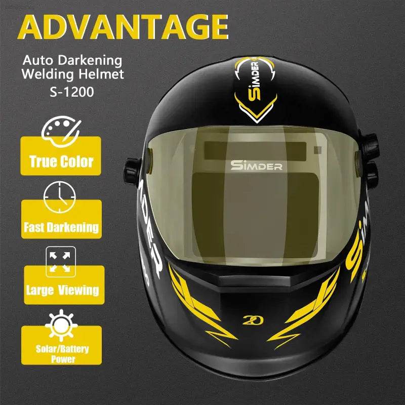 Unleash the Arc: Auto Darkening True Color Ssimder Welding Helmet! **product Description:** Step Into the Future of Welding with the Revolutionary - Estalios