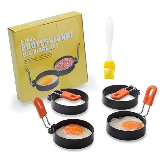 Egg-citing Black Egg Ring Set for Perfect Breakfast Eggs - Estalios