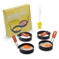 Egg-citing Black Egg Ring Set for Perfect Breakfast Eggs - Estalios
