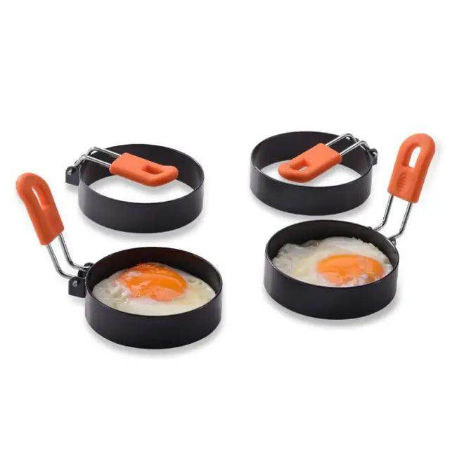Egg-citing Black Egg Ring Set for Perfect Breakfast Eggs - Estalios
