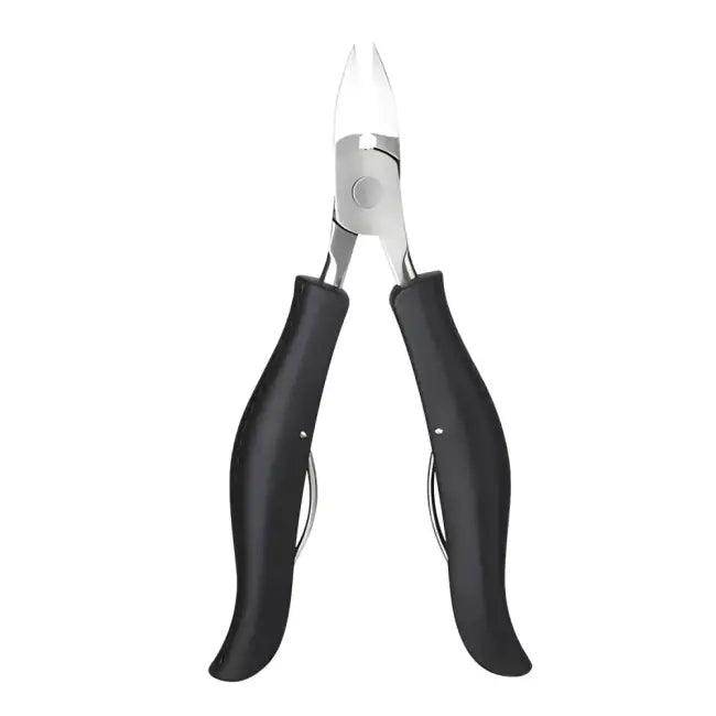 Stainless Steel Toe Nail Clipper with Textured Red Handles for Easy Grip - Estalios