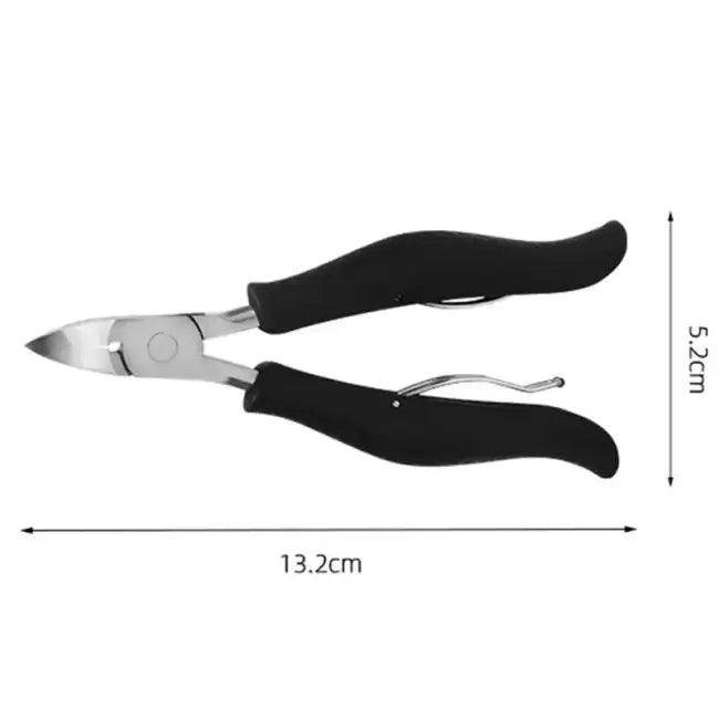 Stainless Steel Toe Nail Clipper with Textured Red Handles for Easy Grip - Estalios