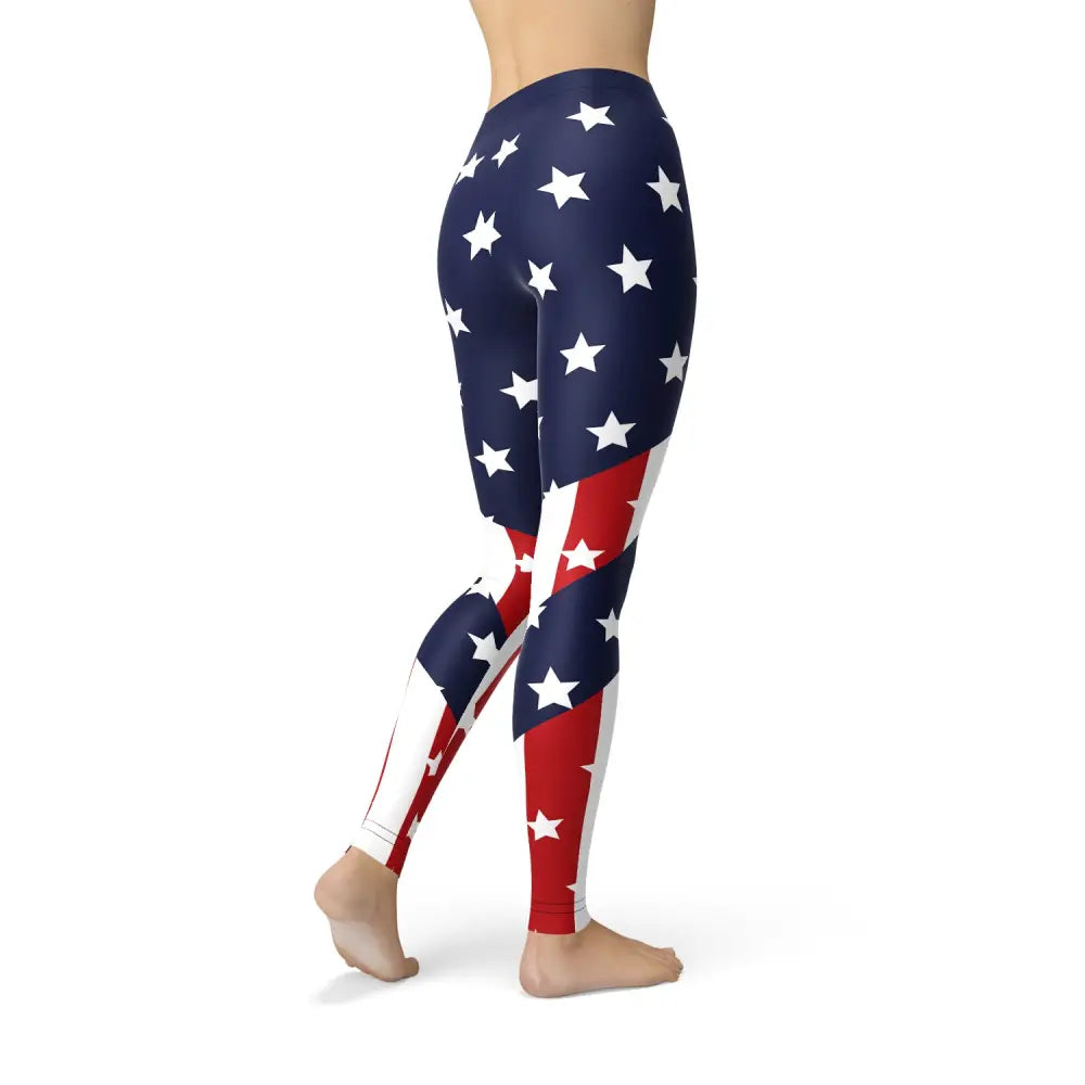 Womens American Flag leggings perfect for showing off your true American beauty