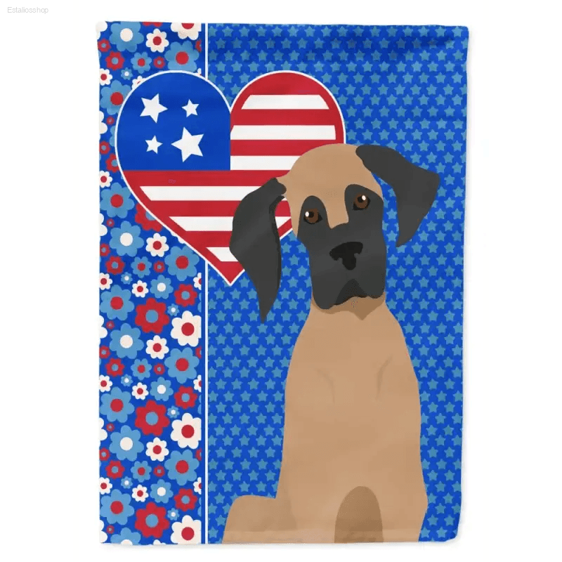 Stars, Stripes, and Pups: Unleash your Dog Floral Garden Flag! Here's a Product Description, Too: Show off your Patriotic Pride - Estalios