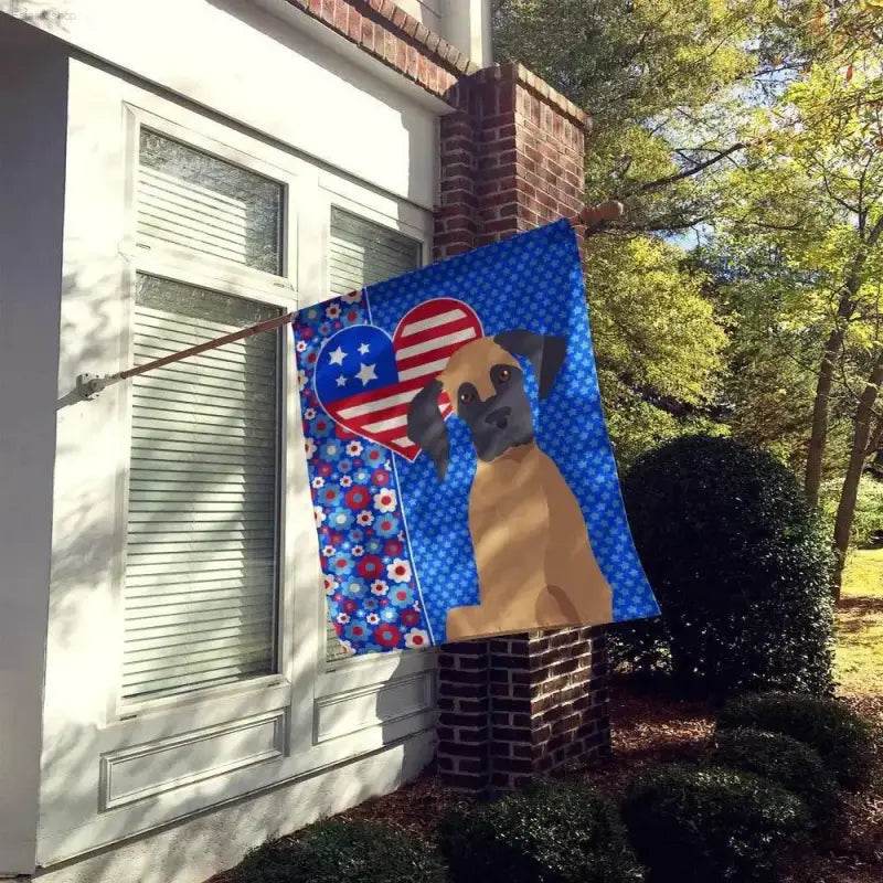 Stars, Stripes, and Pups: Unleash your Dog Floral Garden Flag! Here's a Product Description, Too: Show off your Patriotic Pride - Estalios
