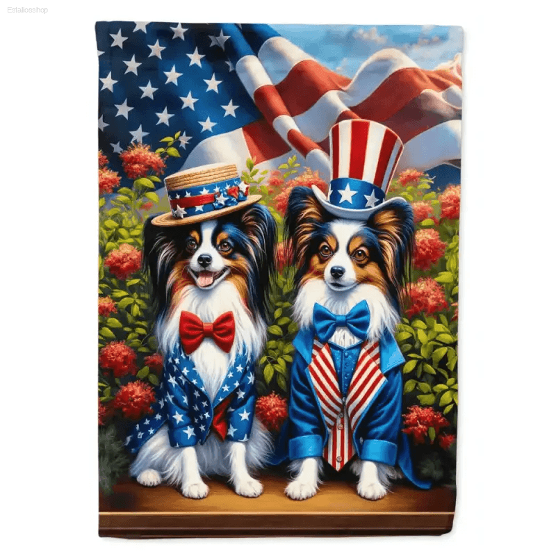 Stars Stripes Doggone Delightful Dog Garden Flag Show your Patriotic Spirit and Love for your Furry Friend with this Adorable Dog-themed Garden Flag! Perfect - Estalios