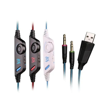 Headset cables with volume controls for the Dragon Stealth G21Z LED Ninja Dragon Gaming Headset