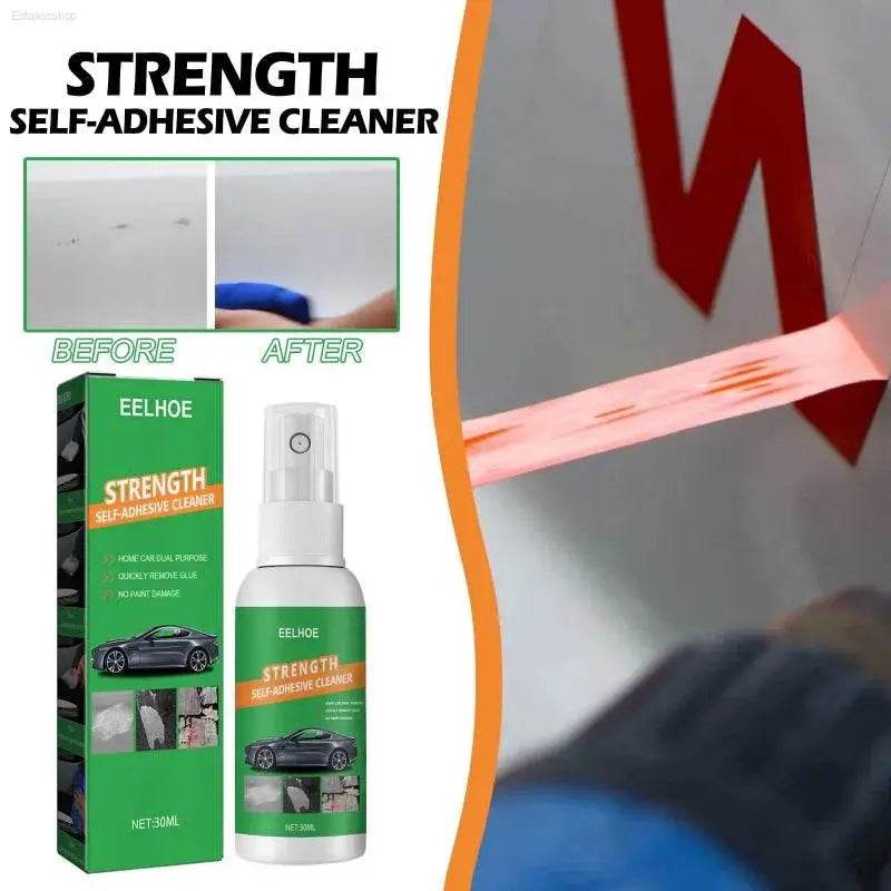 Car adhesive cleaner spray and box.
