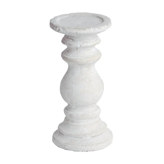 White decorative candlestick in Stone Candle Holder Transformation for a stylish touch