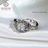 Stunning 10Kt White Gold Plated Matching Couple Rings with CZ for Elegant Weddings - EstaliosShop