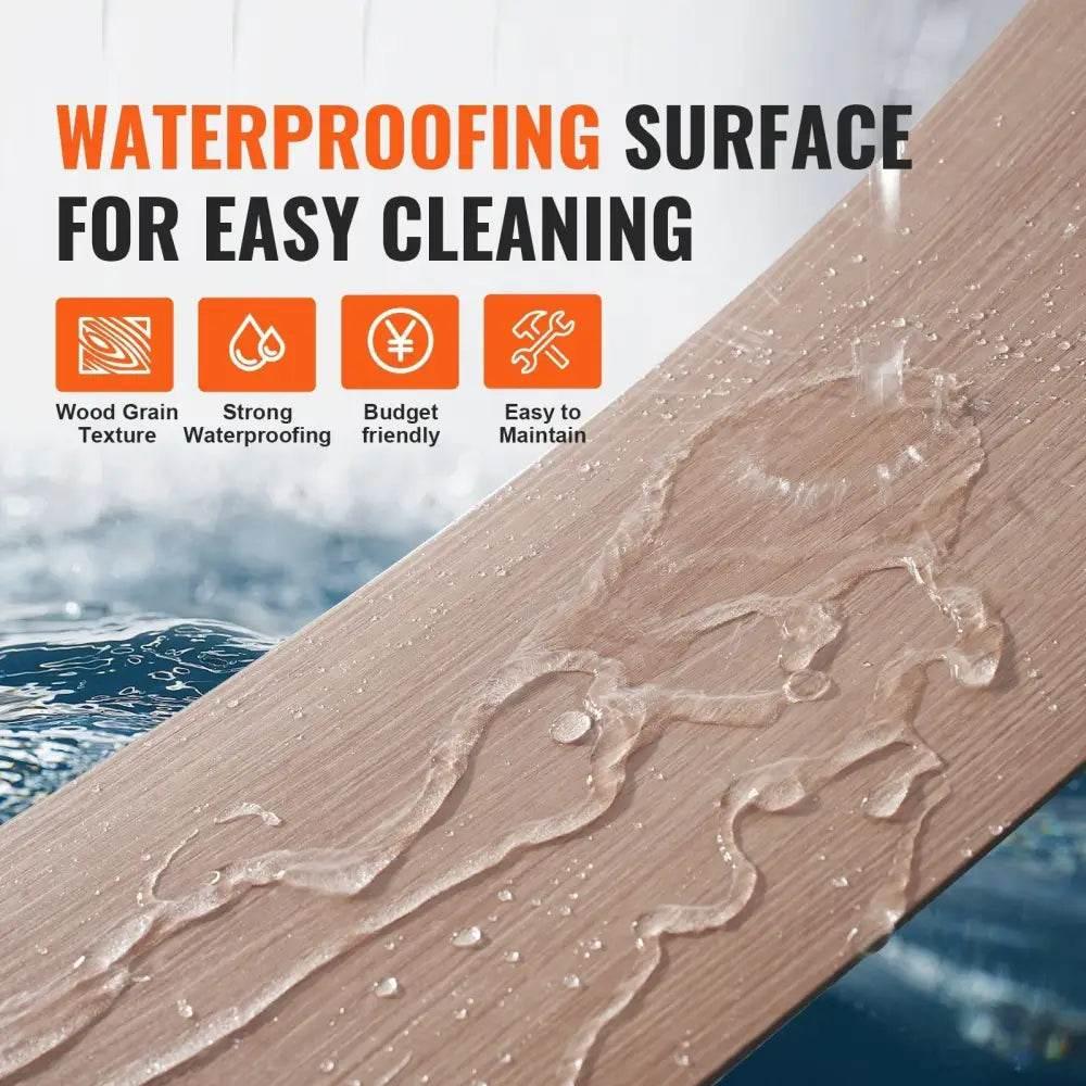 Stunning Light Brown Wood-Grain Vinyl Floor Mat - Estalios