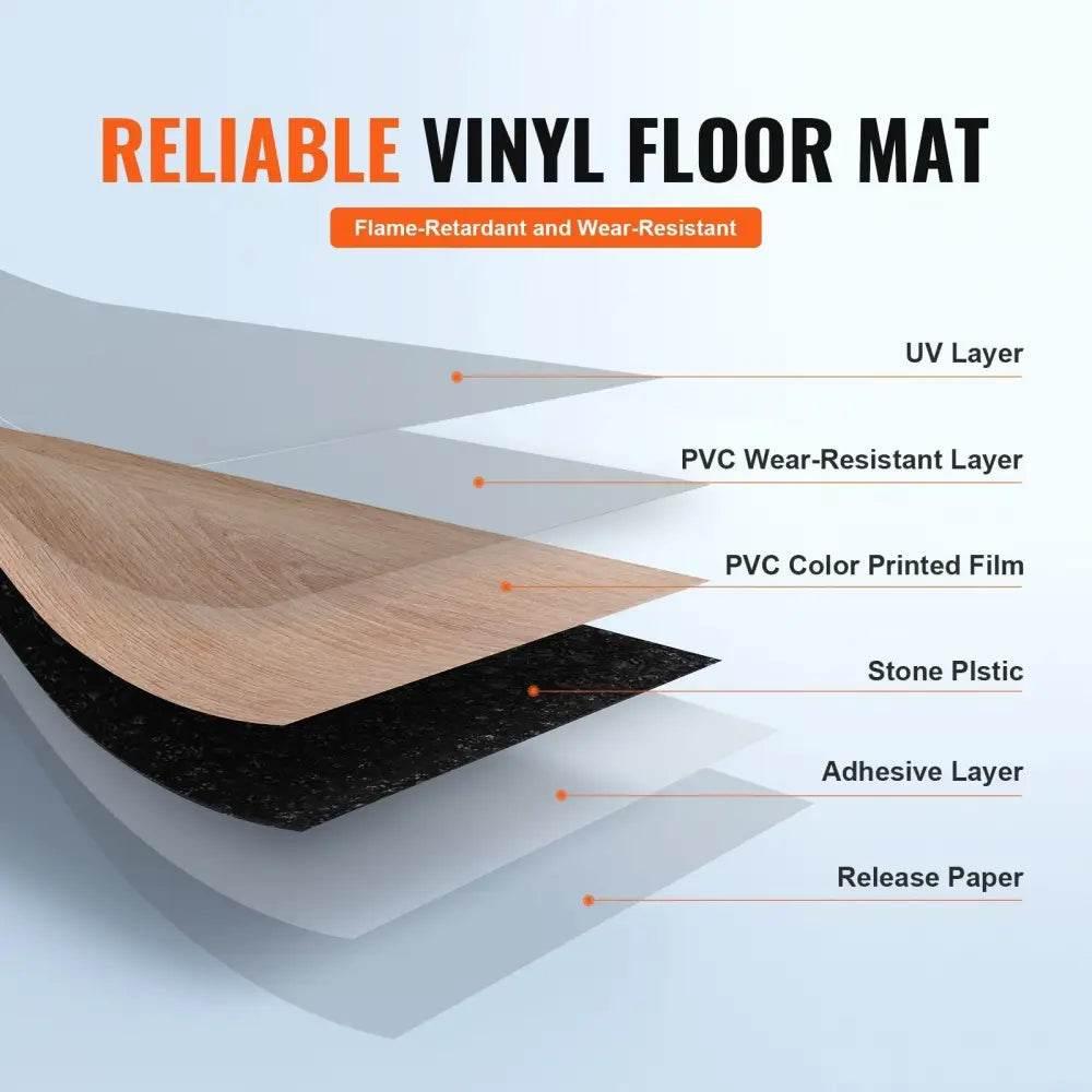 Stunning Light Brown Wood-Grain Vinyl Floor Mat - Estalios