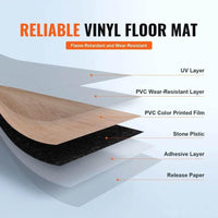 Stunning Light Brown Wood-Grain Vinyl Floor Mat - Estalios