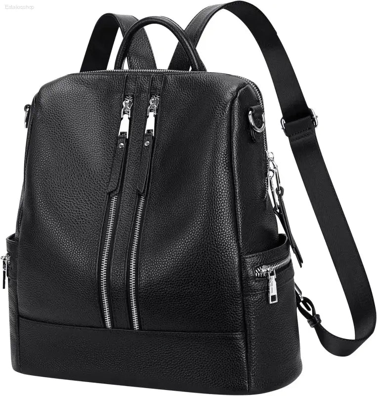 Stylish ALTOSY Genuine Leather Convertible Backpack Purse for Women - Versatile Shoulder & Crossbody Bag with Laptop Compartment - Estalios