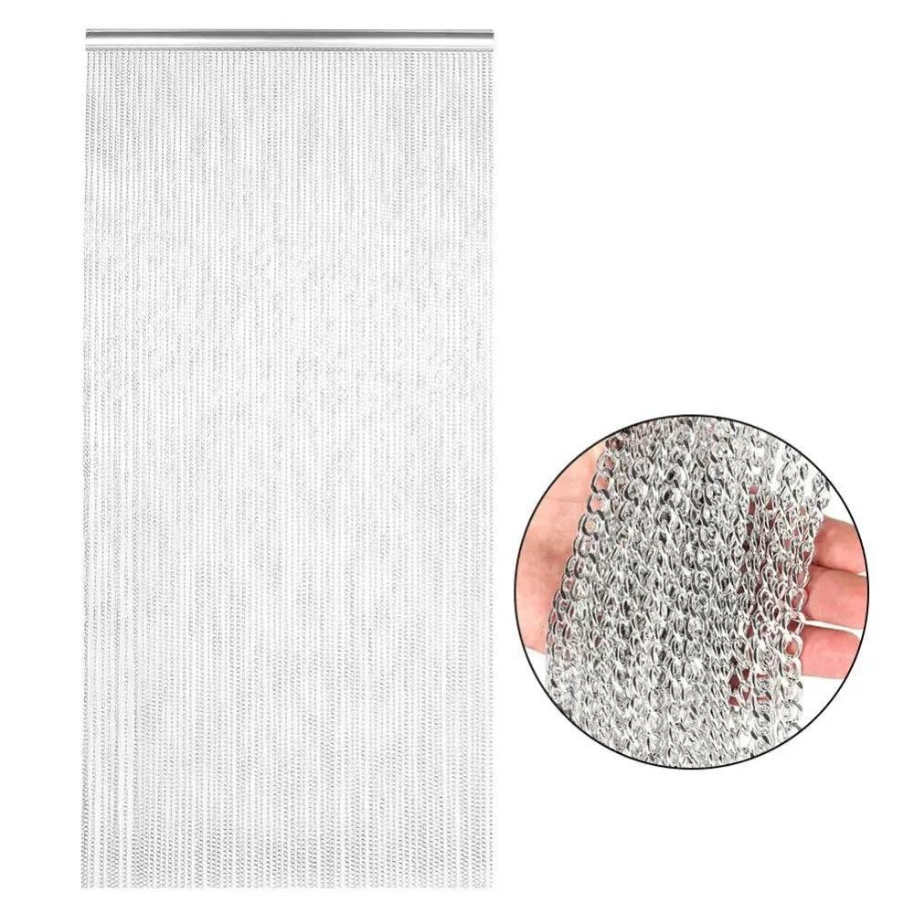 Dazzling Silver Cascade Curtain! Unleash shimmering elegance with our Silver Cascade Curtain. This stunning beaded curtain transforms any space into a glamorous haven, reflecting - Estalios