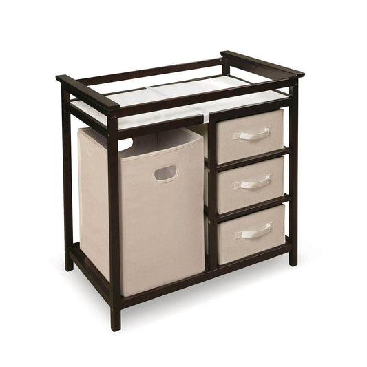 Stylish Apparel, Trendy Footwear, Chic Handbags & More for All

Baby Changing Table with 3 Baskets and Hamper in Espresso - Estalios