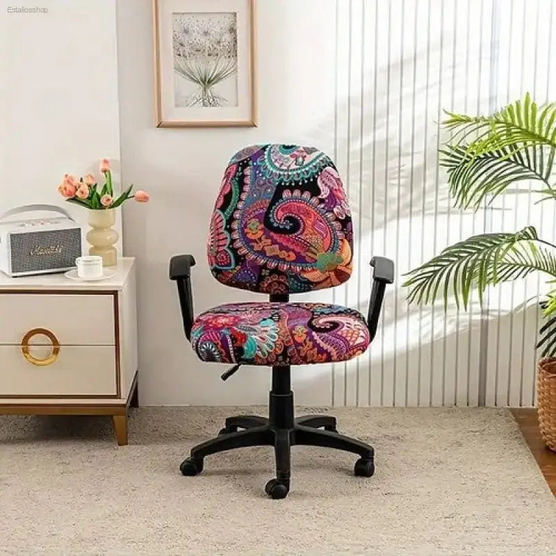 Stylish Elastic Office Chair Covers - 2 Pack - EstaliosShop