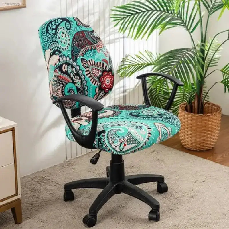 Stylish Elastic Office Chair Covers - 2 Pack - EstaliosShop