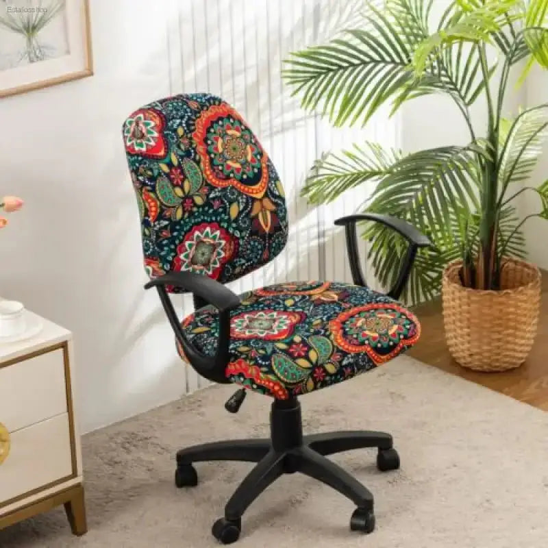 Stylish Elastic Office Chair Covers - 2 Pack - EstaliosShop