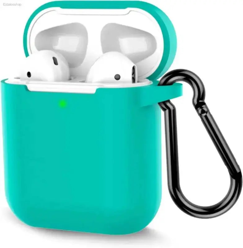 Stylish Grayish Purple Silicone AirPods Case with Keychain - Estalios
