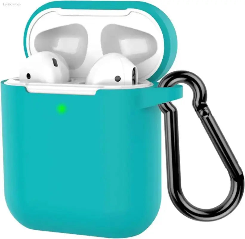 Stylish Grayish Purple Silicone AirPods Case with Keychain - Estalios