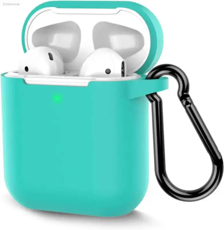 Stylish Grayish Purple Silicone AirPods Case with Keychain - Estalios