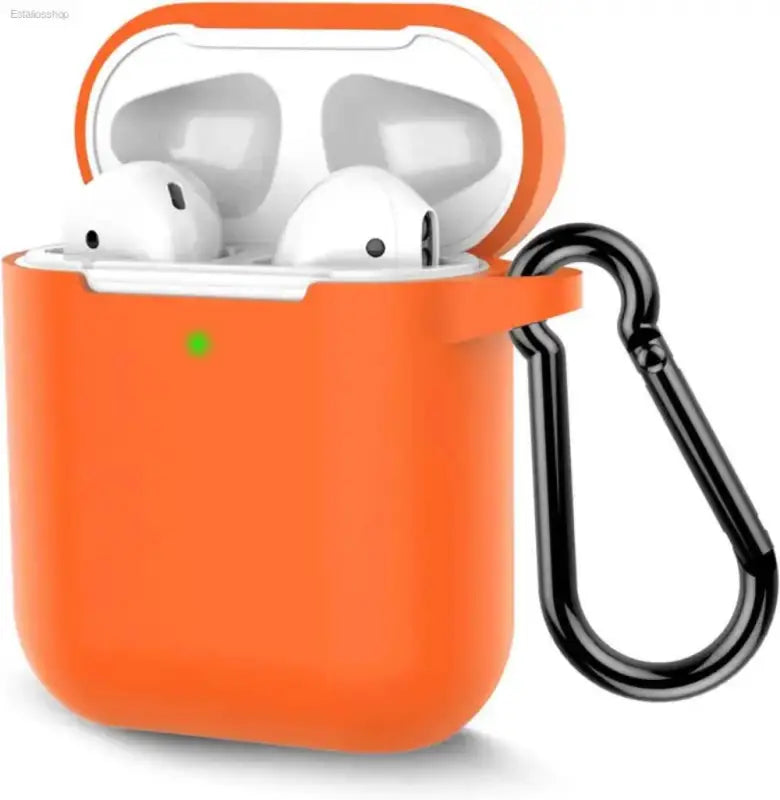 Stylish Grayish Purple Silicone AirPods Case with Keychain - Estalios